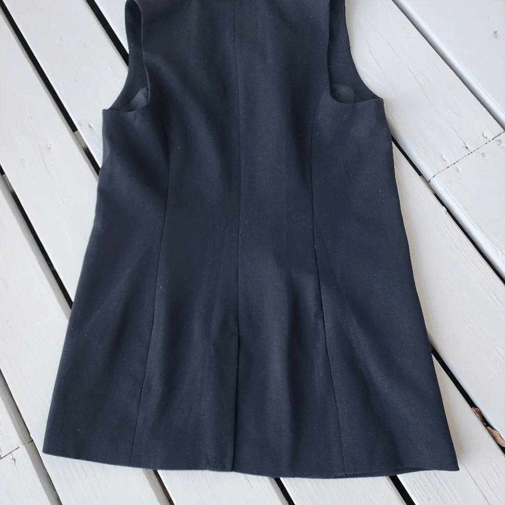 NWT M VEST Black Openfront long vest - Picture 10 of 16